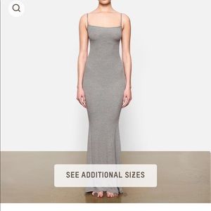 Heather Grey Skims Soft Lounge Long Slip Dress